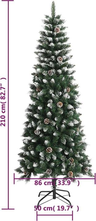 Actual product image vidaXL Künstlicher Weihnachtsbaum (210 cm)