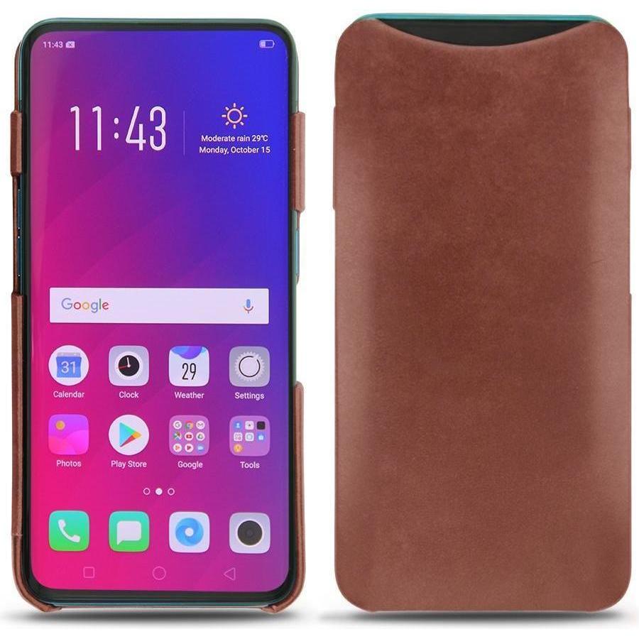 Thumbnail - Noreve Lederschutzhülle (Oppo Find X), Smartphone Hülle, Rot