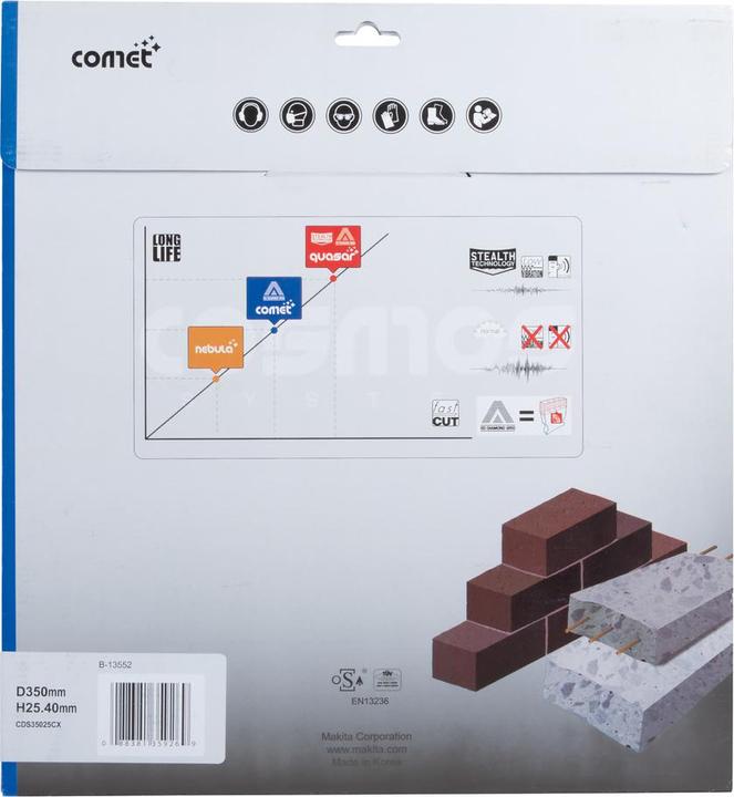 Actual product image Makita B-13552 Deimantinis diskas 350mm COMET RAPID