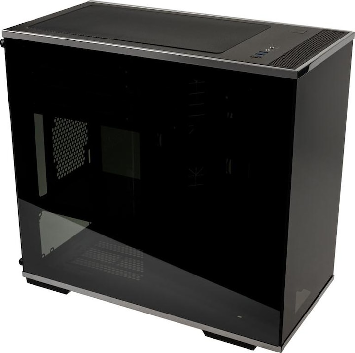 Actual product image Silverstone SST-LD01B Lucid Micro ATX Tower, TG (Mini-ITX, Mini-DTX)