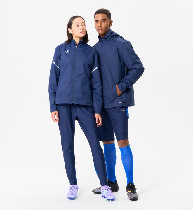 Produktbild Kipsta Damen/Herren Fussball Regenjacke - VIRALTO Club marineblau (M)