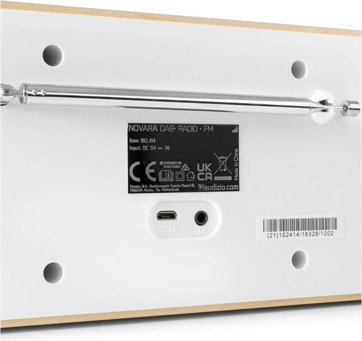 Produktbild Audizio DAB+ Radio Novara Weiss, Radio Tuner: FM, DAB+ (DAB+, FM)