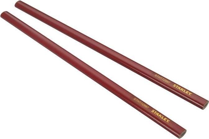 Stanley STHT0-72997 Matita da carpentiere rossa 30cm - 2x (HB, 2x)