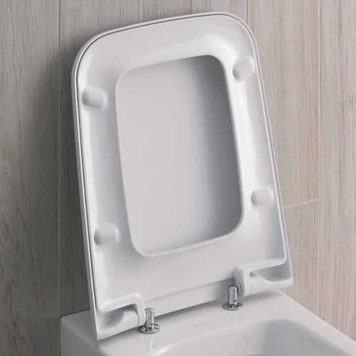 Actual product image Geberit Keramag / WC seat iCon Square white 571910000 with soft-closing mechanism