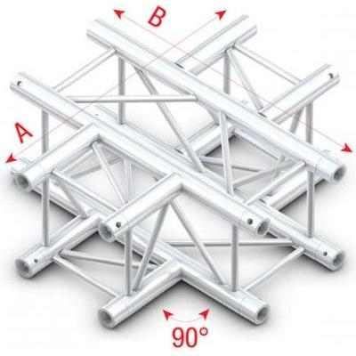 Milos Systems Pro-30 Square G Truss - T-Cross 3-way - 50 cm, Montage Lichttechnik