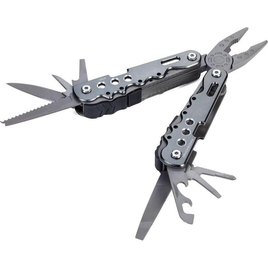 Troika ARBEITSGERAT Multifunktions-Werkzeug mit 10 Funktionen, mat grau (10 Funktionen) (TOL41/GY)