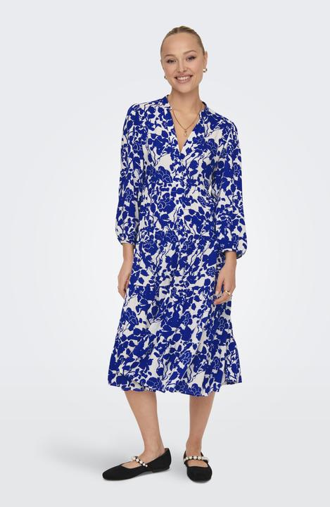 Produktbild Only Locker geschnitten V-Ausschnitt Elastische Bündchen Kurzes Kleid Kleid (M)