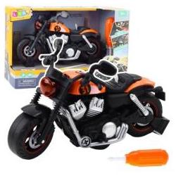 Lean Toys Diy Drehen Motorrad Lichter Klingt Orange