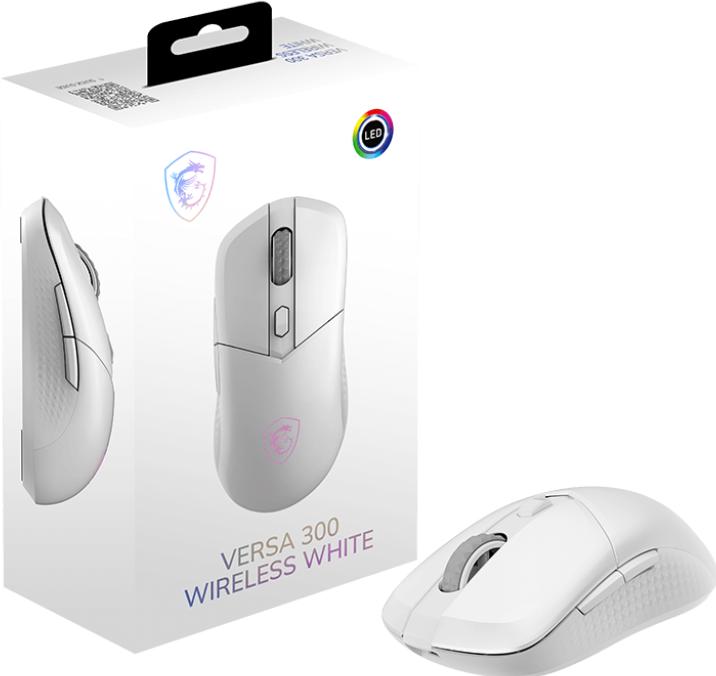 Actual product image MSI Versa 300W White Gaming Maus S12-4301440-CLA (S12-4301440-CLA) (Cable, Wireless)
