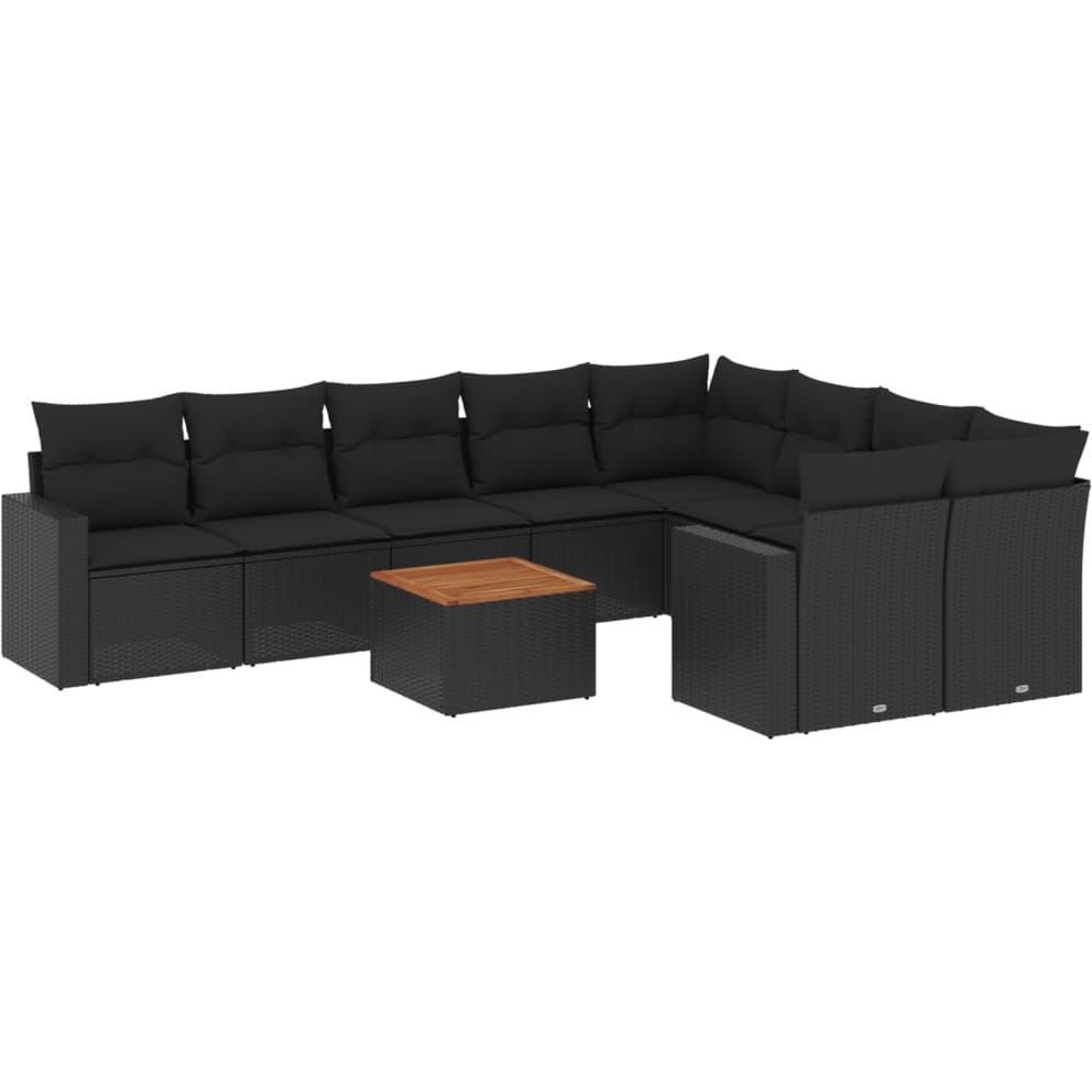 VidaXL, Gartenlounge, 10-tlg. Garten-Lounge-Set mit Kissen
