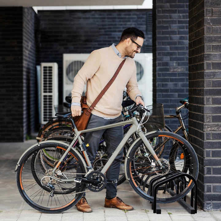 Actual product image Relaxdays Bicycle stand