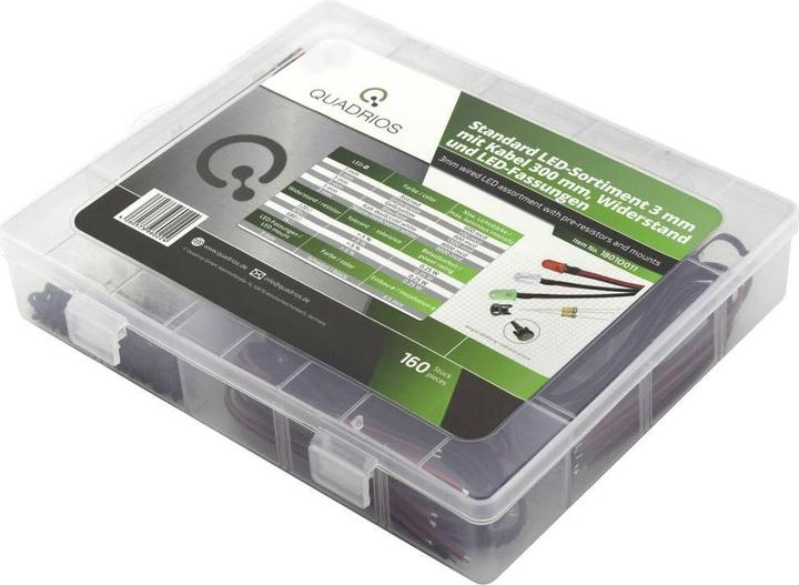 Produktbild Quadrios LED-Sortiment Rot, Grün, Gelb, Blau, Kaltweiss, Warmweiss 20 m