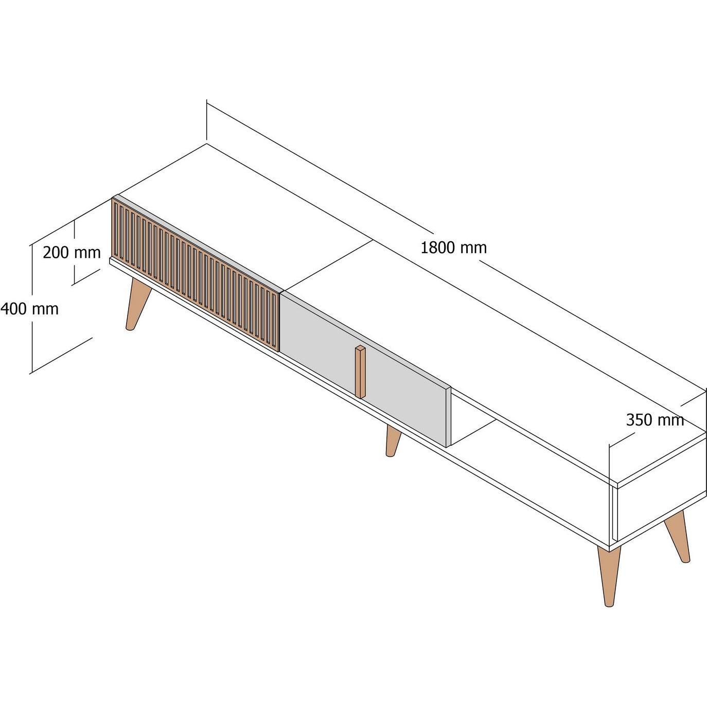 Thumbnail - Hanah Home, TV Möbel, Milan (180 x 40 x 35 cm)