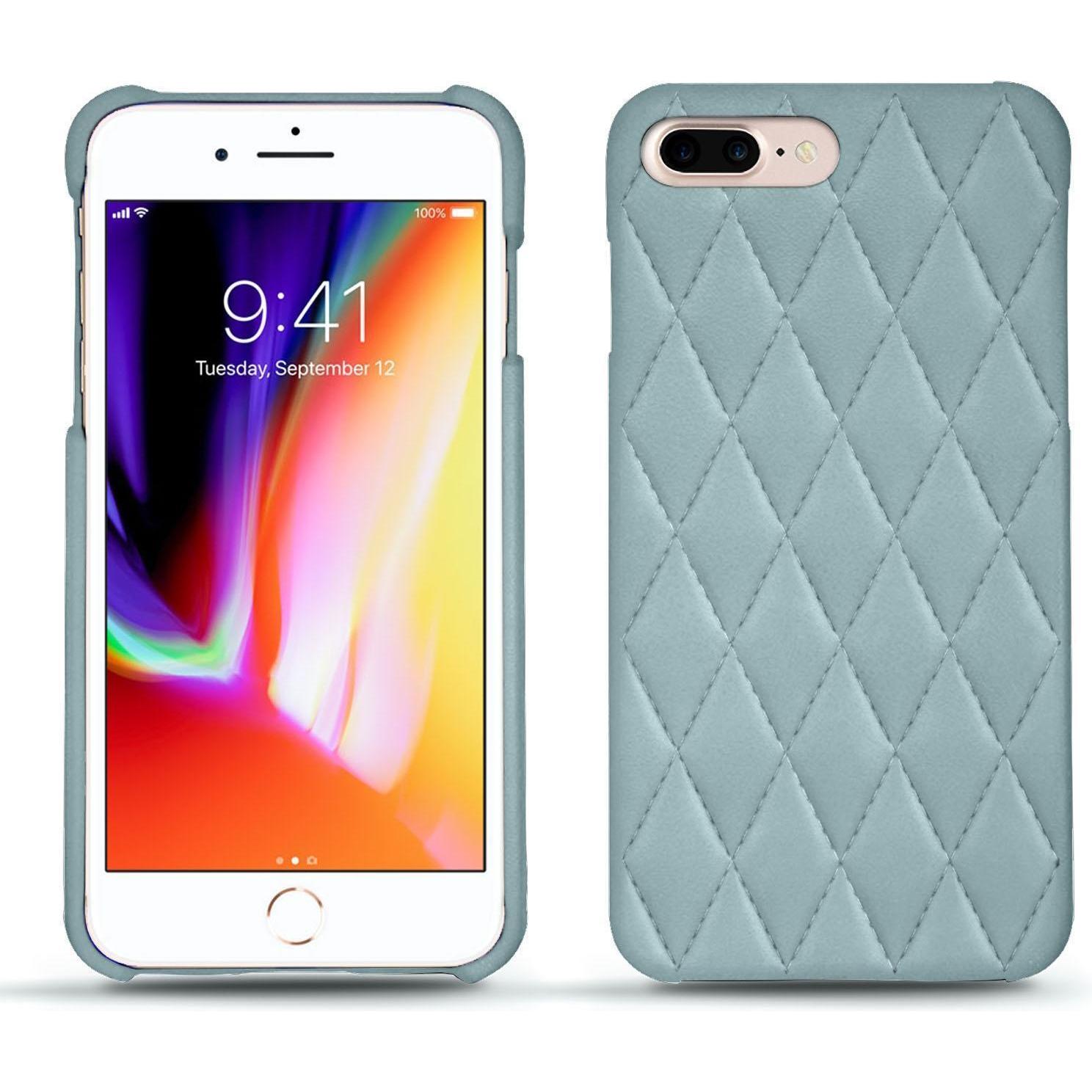 Noreve Lederschutzhülle (Apple iPhone 8 Plus), Smartphone Hülle, Blau