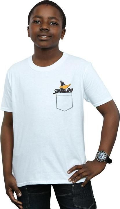 Immagine prodotto Looney Tunes Daffy Duck Faux Pocket Maglietta Ragazzi (152, 158)