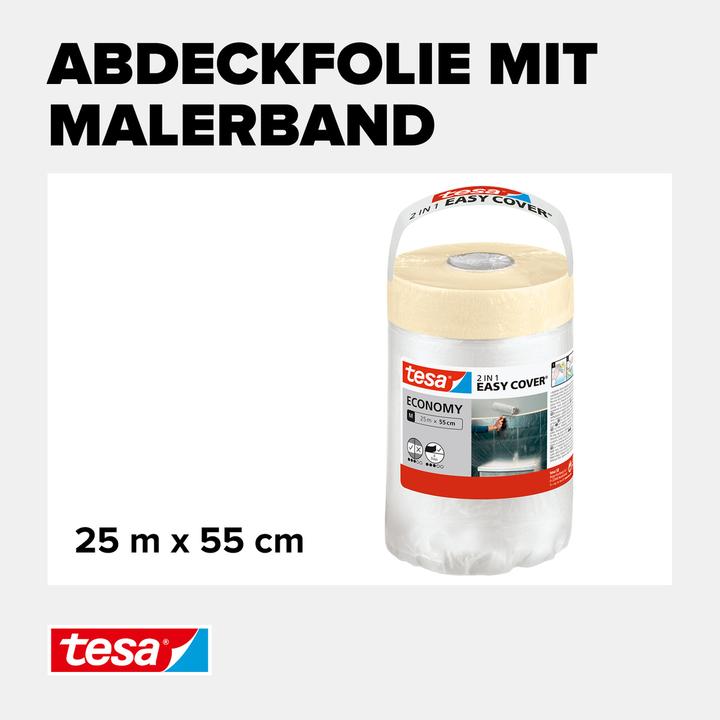 Produktbild tesa Malerband mit Abdeckfolie (25 m, 550 mm)