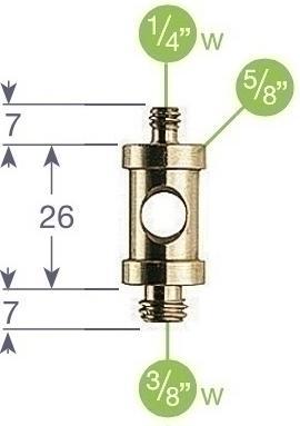 Actual product image Manfrotto 5 8 to 3 8 and 1 4 (Stand adapter)