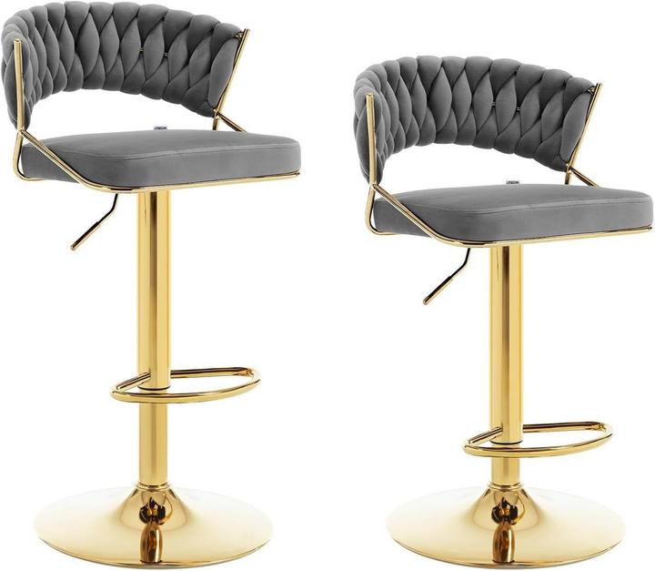 Actual product image Woltu 2x Barhocker höhenverstellbar