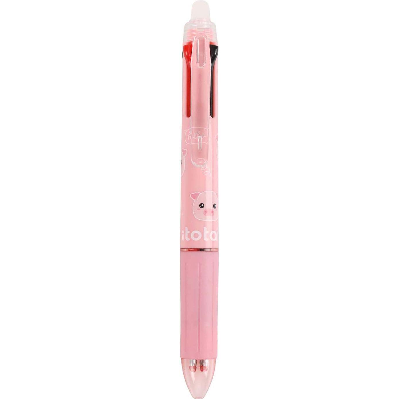 Total Juggling, Schreibstifte, 4in1 radierbarer Mehrfarbenstift Schwein (1 x)