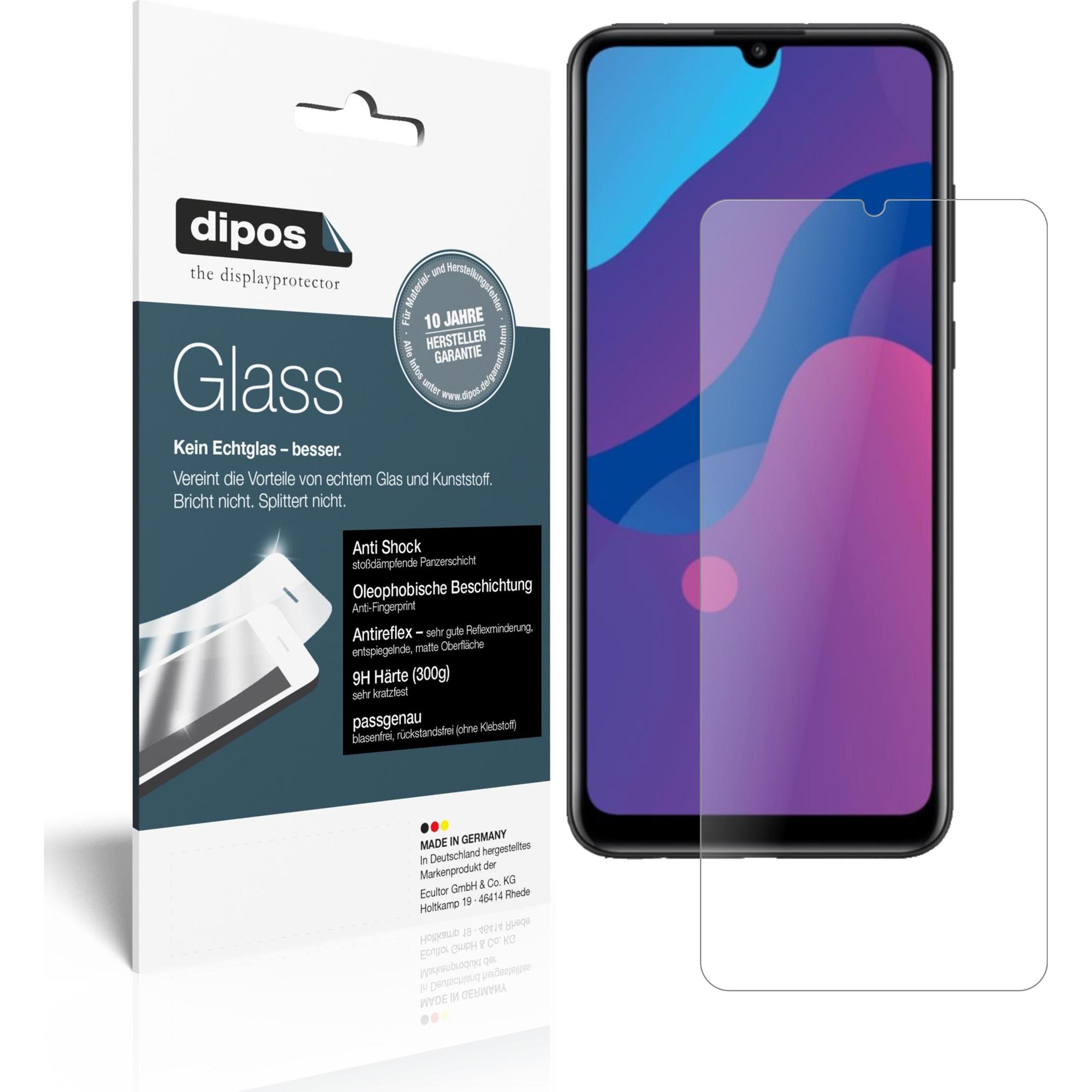Dipos Displayschutz Anti-Shock (2 Stück, Huawei Enjoy 10e), Smartphone Schutzfolie, Transparent