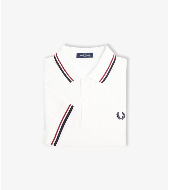 Produktbild Fred Perry Twin Tipped Polo Shirt Short Sleeve Snow White (S)