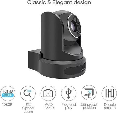 Actual product image Rocware Kamera USB PTZ 1080p video conferencing video camera RC20