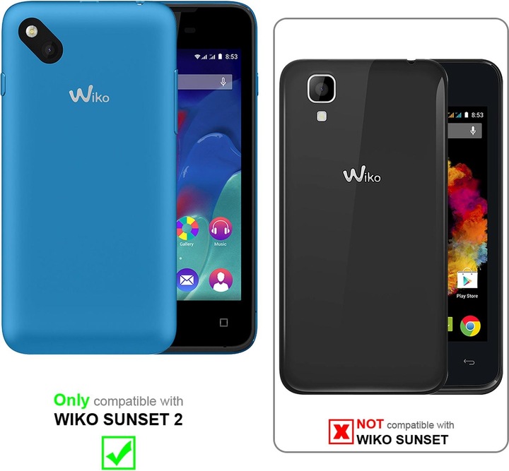 Actual product image Cadorabo Display protection glass (1 Piece, Wiko Sunset 2)
