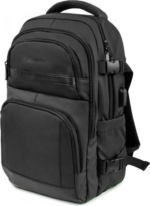 Wozinsky WPW-20L Reiserucksack mit Laptopfach, 40 x 20 x 25 cm, für Gepäckaufbewahrung – Schwarz (20 l)