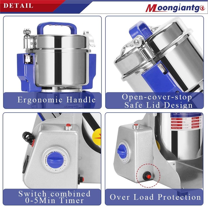 Produktbild Moongiantgo 400g Elektrische Getreidemuehle (1800 W)