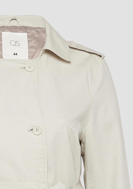 Immagine prodotto S.Oliver Outdoor-Jacke Kurzer Trenchcoat aus Baumwolle mit Gürtel