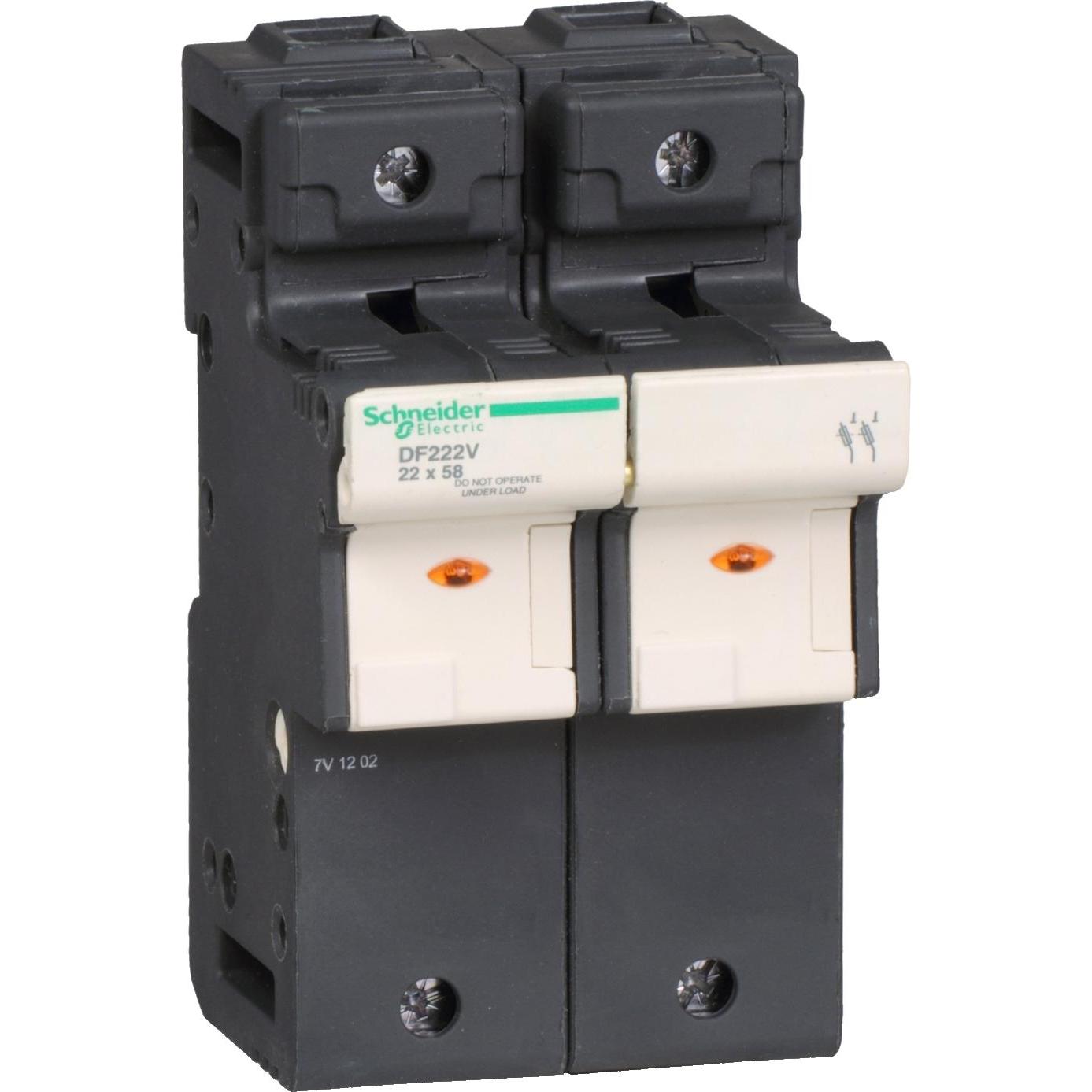 3x Schneider Electric, Sicherung, Fuseholder DIN 22x58mm 2pol (125 A)