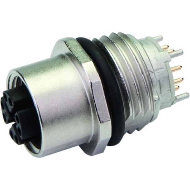 Telegärtner TEGA J80020A0122 STX M12x1 EBB X-cod. Cat.6A BS8X180-1-4THR127FM000, Cavo + Spina elettrica, Argento