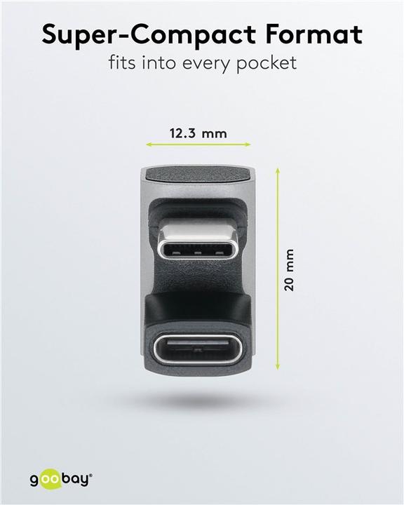 Image du produit Goobay Adaptateur USB-C 180° en forme de U, USB4 (USB Type C, USB Type C)