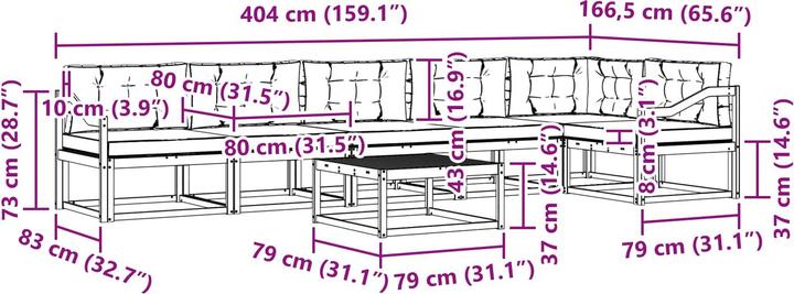 Produktbild vidaXL Outdoor-Sofa