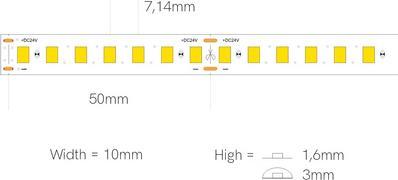 Produktbild Beneito Faure Beneito 5-m-LED-Stripe FINE-69,48 W,4000 K,IP65 (Neutralweiss, 500 cm, Indoor)