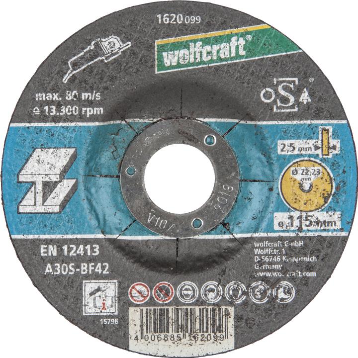 Produktbild wolfcraft 1 Trennscheibe Met. gek. ø115x2,5x22,2mm