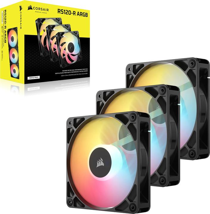 Image du produit Corsair PC-Lüfter R5 120-R ARGB Schwarz, Beleuchtung: Ja (120 mm, 3 x)