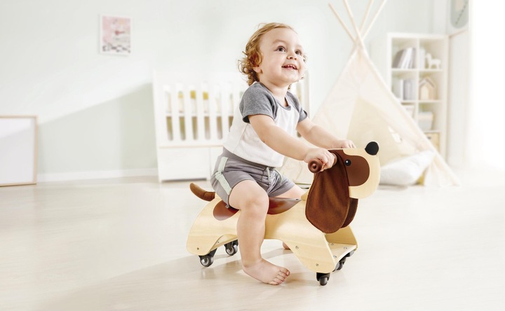 Actual product image Hape Bent wood dog
