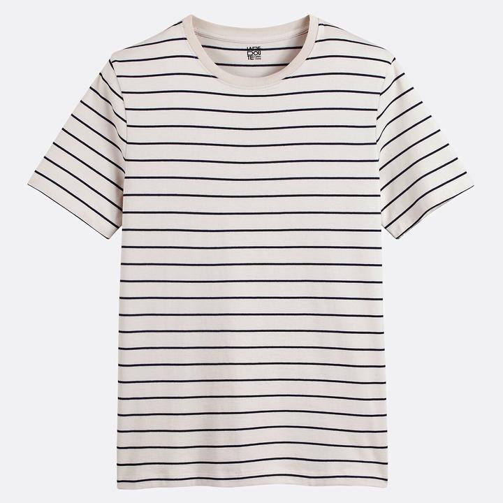 Produktbild La Redoute Collections Gestreiftes T-Shirt mit rundem Ausschnitt (XL)