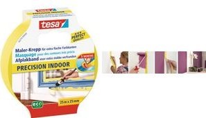 Produktbild tesa Malerkrepp PROFESSIONAL, Malerband für besonders präzises Abkleben (25 mm)