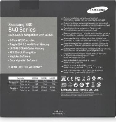 Actual product image Samsung SSD 840 Basic 250GB
