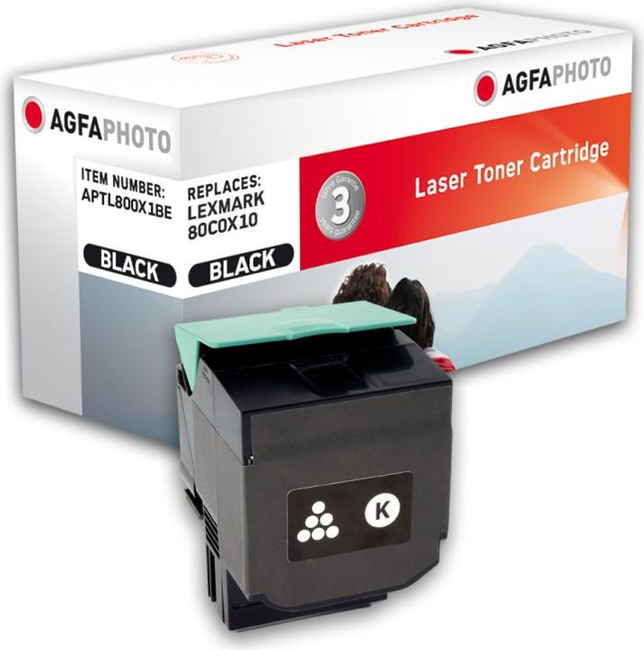 Actual product image AGFAPHOTO Black Toner Cartridge (Alternative to: Lexmark 80C0X10, Lexmark 800X1)