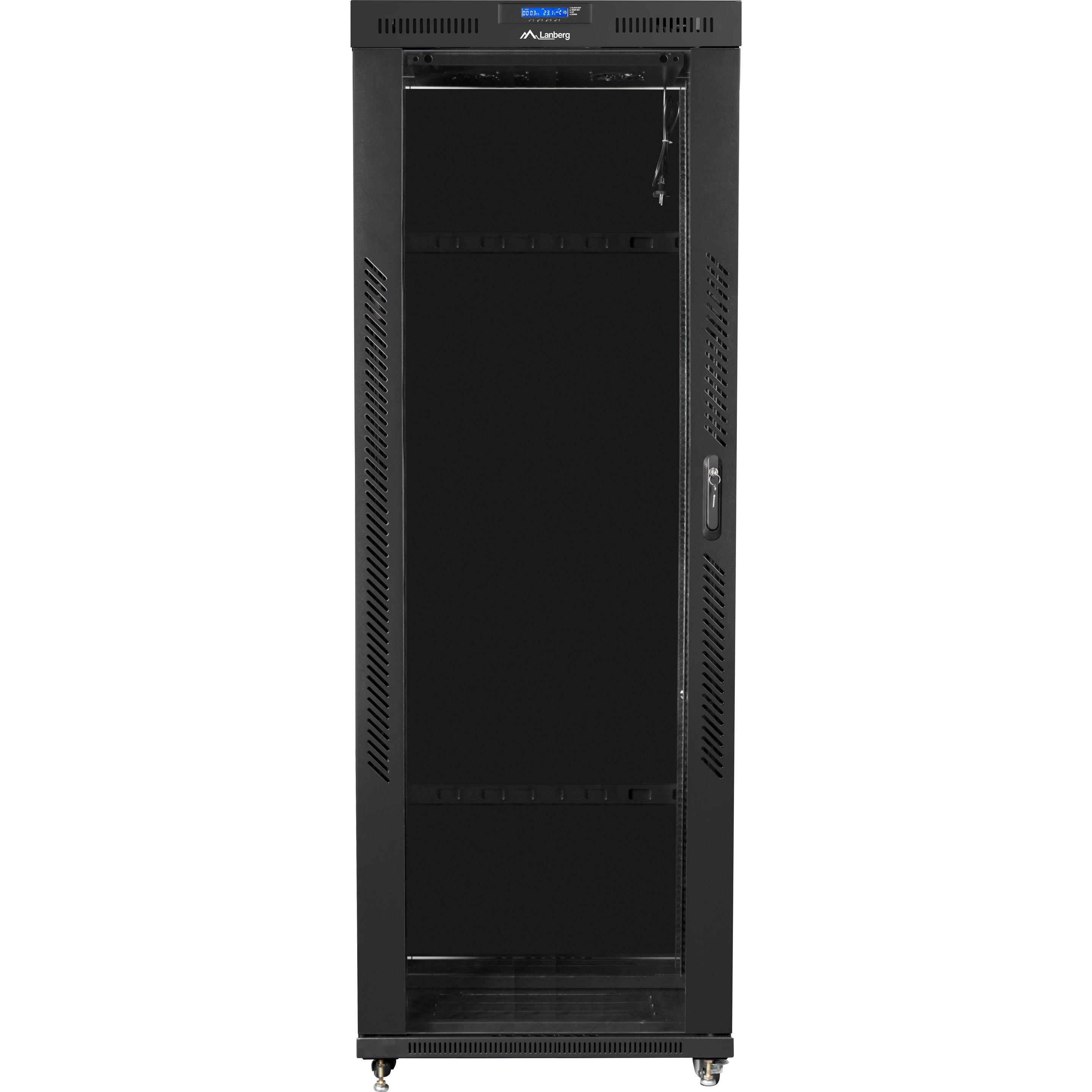 Thumbnail - Lanberg FF01-8842-12B Rack 42U Freistehendes Gestell (42 HE, 19 Zoll Rack), Serverschrank, Schwarz
