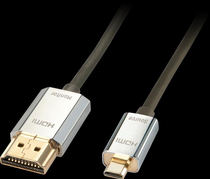 Produktbild Lindy micro HDMI (Typ D) — HDMI (Typ A) (3 m, HDMI, 2.0)