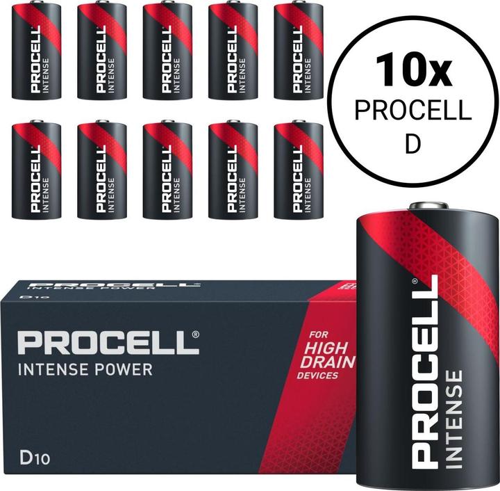Image du produit Procell D (LR20) Intense - 10 Batterien (10 pcs, D, 18600 mAh)