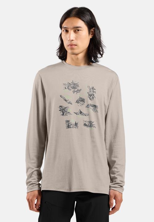 Actual product image Odlo T-shirt crew neck l/s MERINO 200 TOURIST (XL)