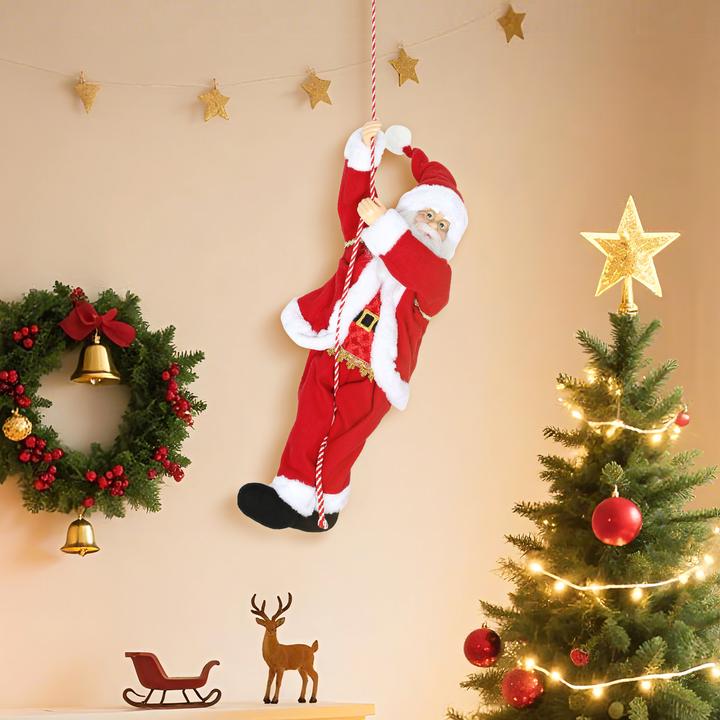 Image du produit Homcom Weihnachtsmann Stahl, Polyester Rot