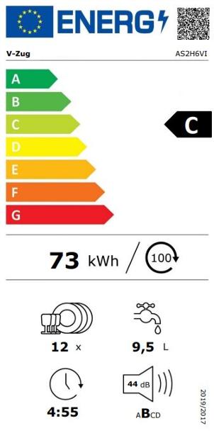 Energie-Label V-Zug AdorinaSpülen V200 V