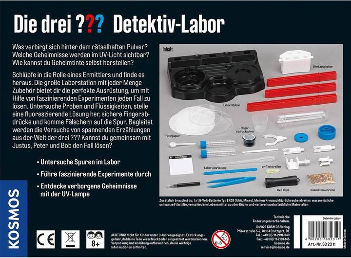 Actual product image Kosmos The three??? detective laboratory
