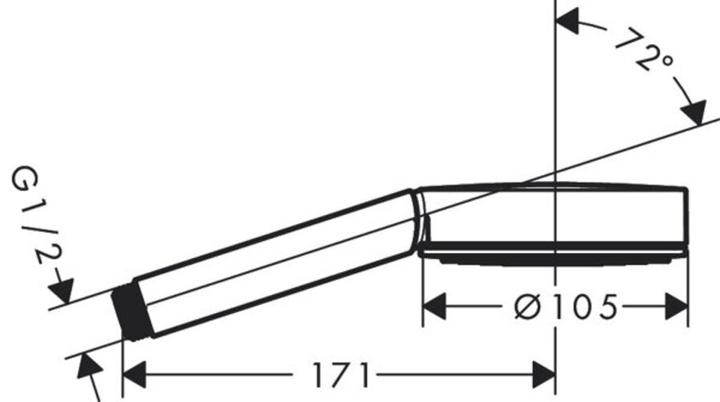 Image du produit hansgrohe Pulsify S 105 (1 Types de jets, 13.50 l/min)